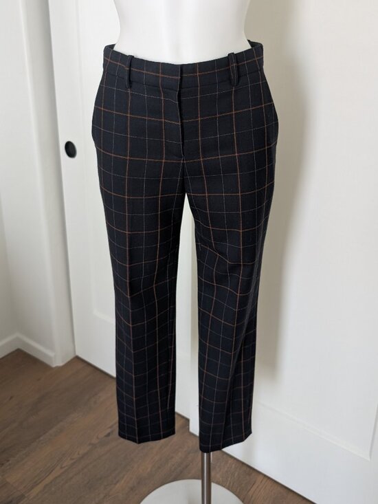 Theory Pants - Theory Mid Rise Straight Leg Trousers Dress Pants